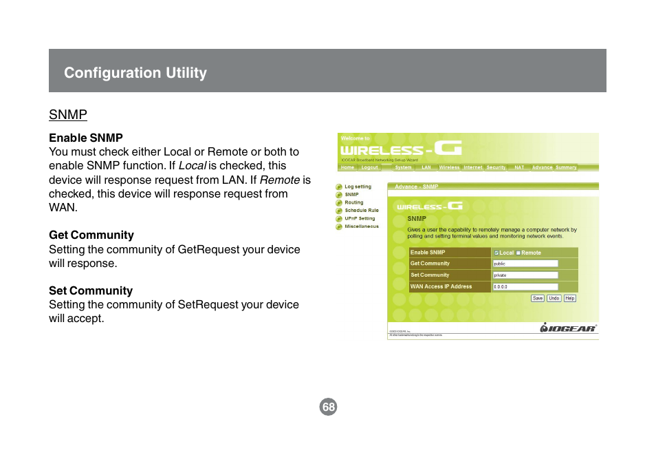 Configuration utility | IOGear GWA504 Manual User Manual | Page 71 / 85