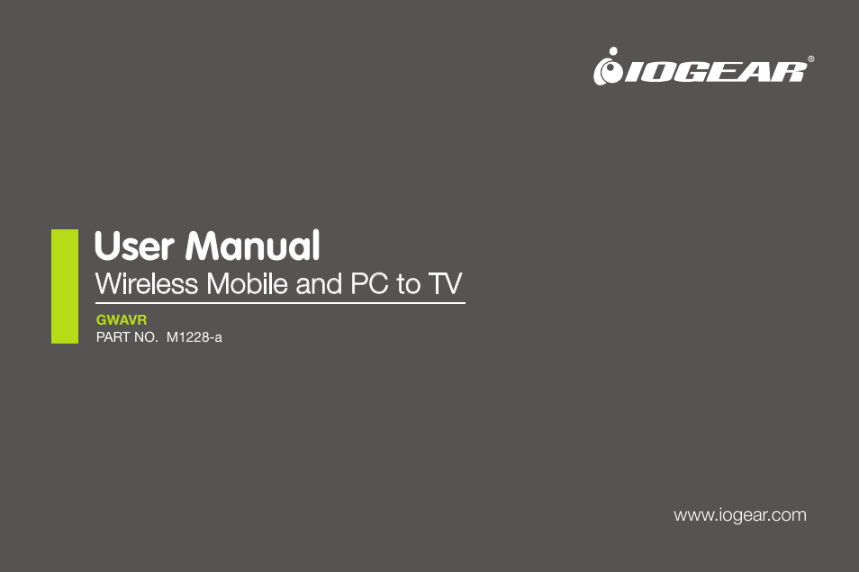 IOGear GWAVR Manual User Manual | 28 pages
