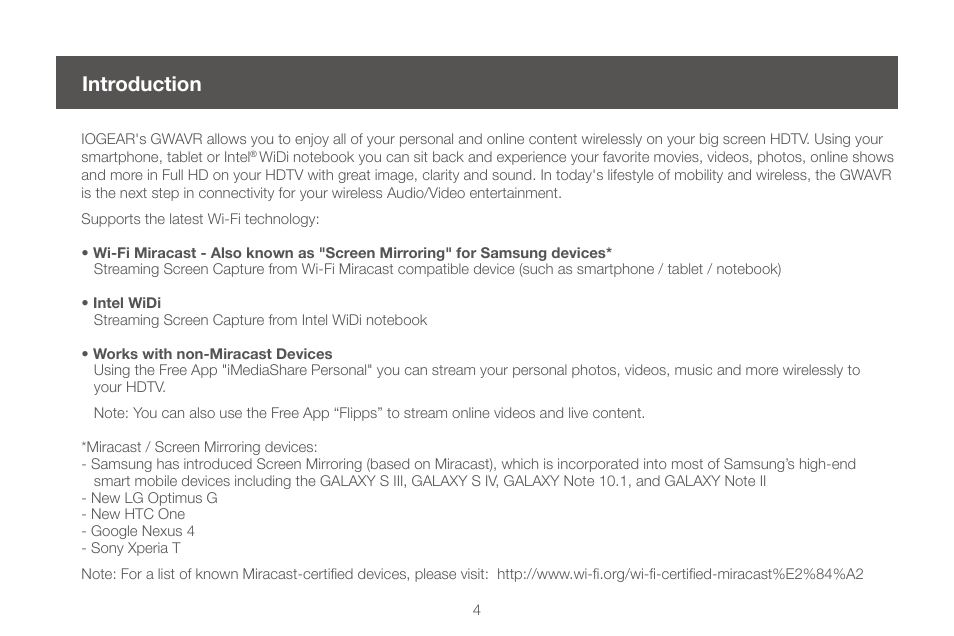 Introduction | IOGear GWAVR Manual User Manual | Page 4 / 28