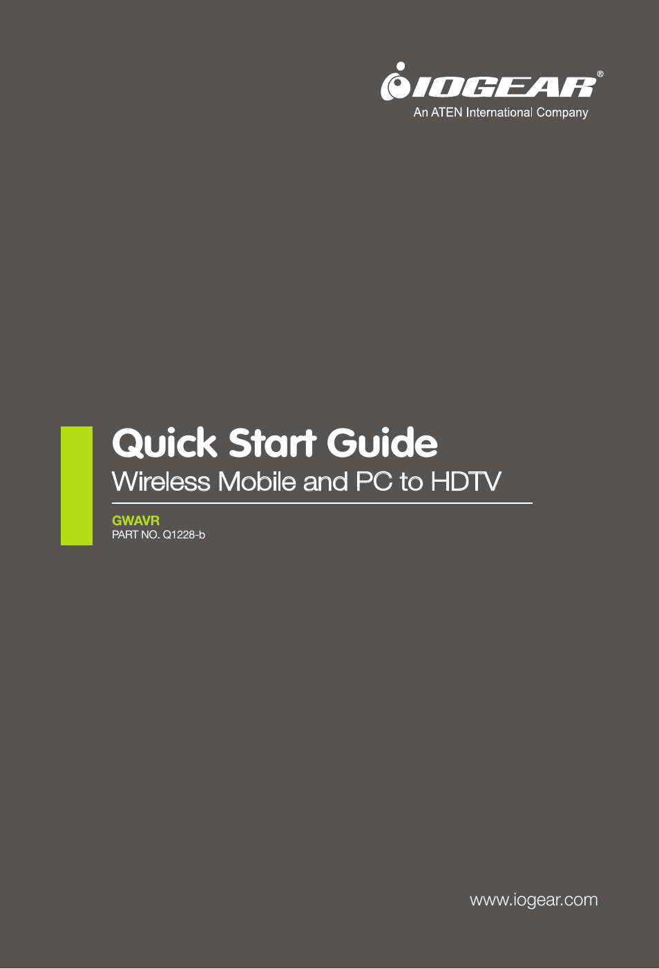 IOGear GWAVR Quick Start User Manual | 10 pages