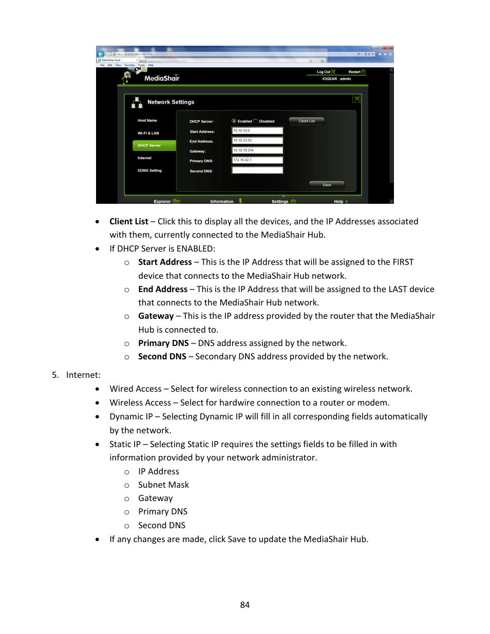Internet | IOGear GWFRSDU Manual User Manual | Page 84 / 103