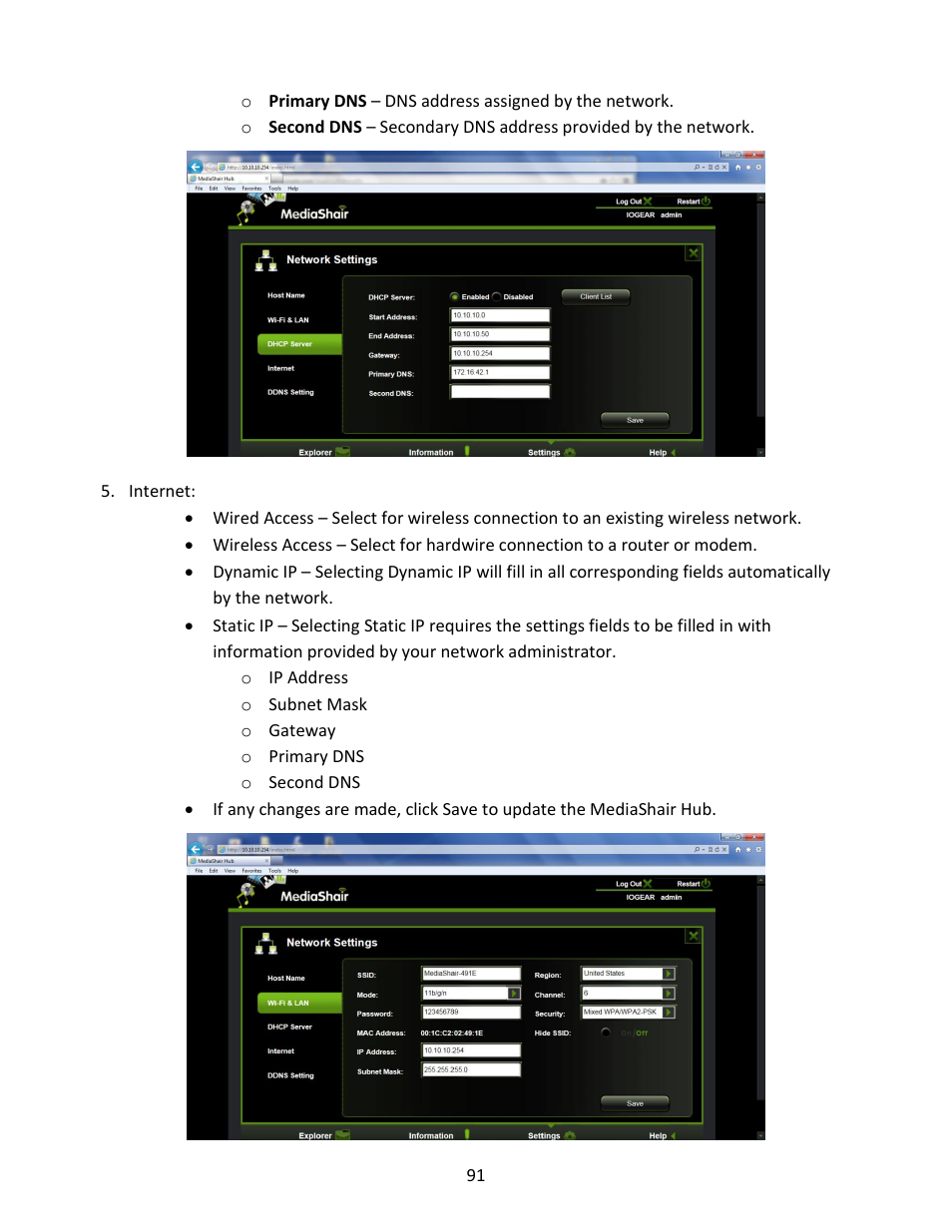 Internet | IOGear GWFRSDU Manual User Manual | Page 91 / 103