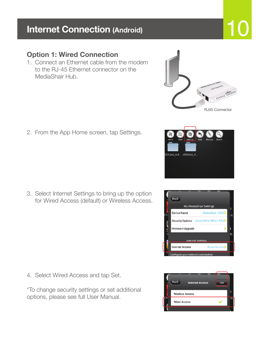 Internet connection | IOGear GWFRSDU Quick Start User Manual | Page 11 / 20