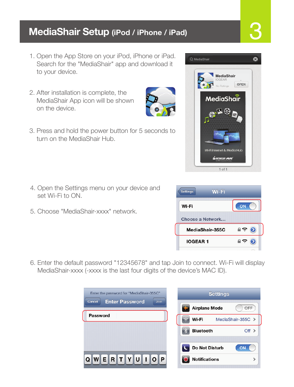 Mediashair setup | IOGear GWFRSDU Quick Start User Manual | Page 4 / 20