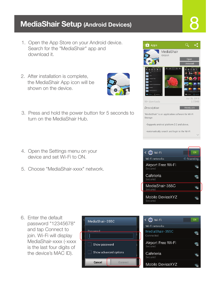 Mediashair setup | IOGear GWFRSDU Quick Start User Manual | Page 9 / 20