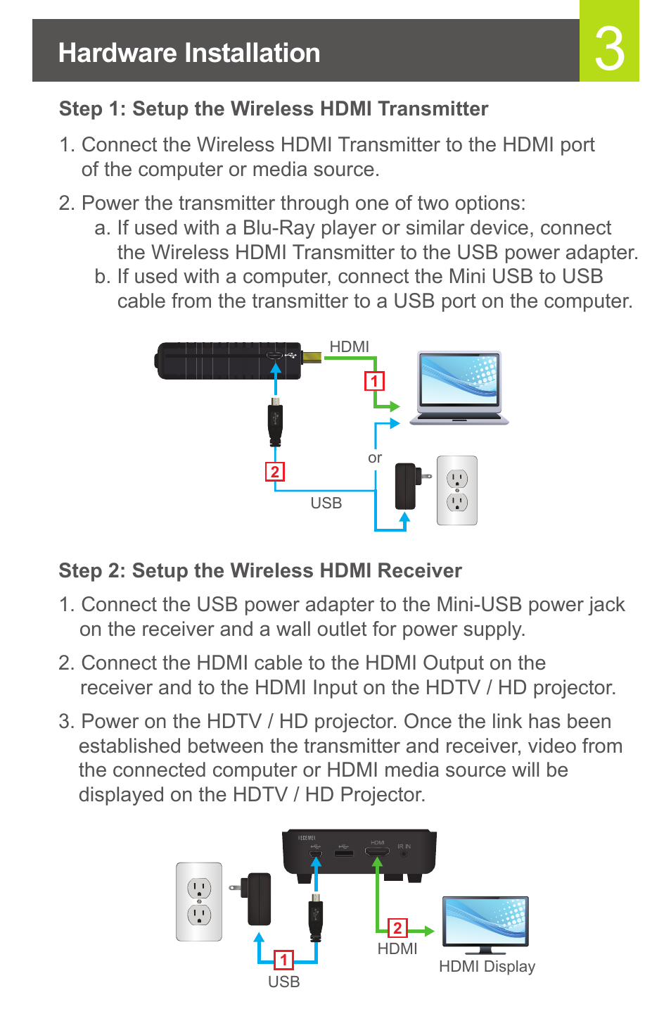 Hardware installation | IOGear GWHD11 User Manual | Page 4 / 12