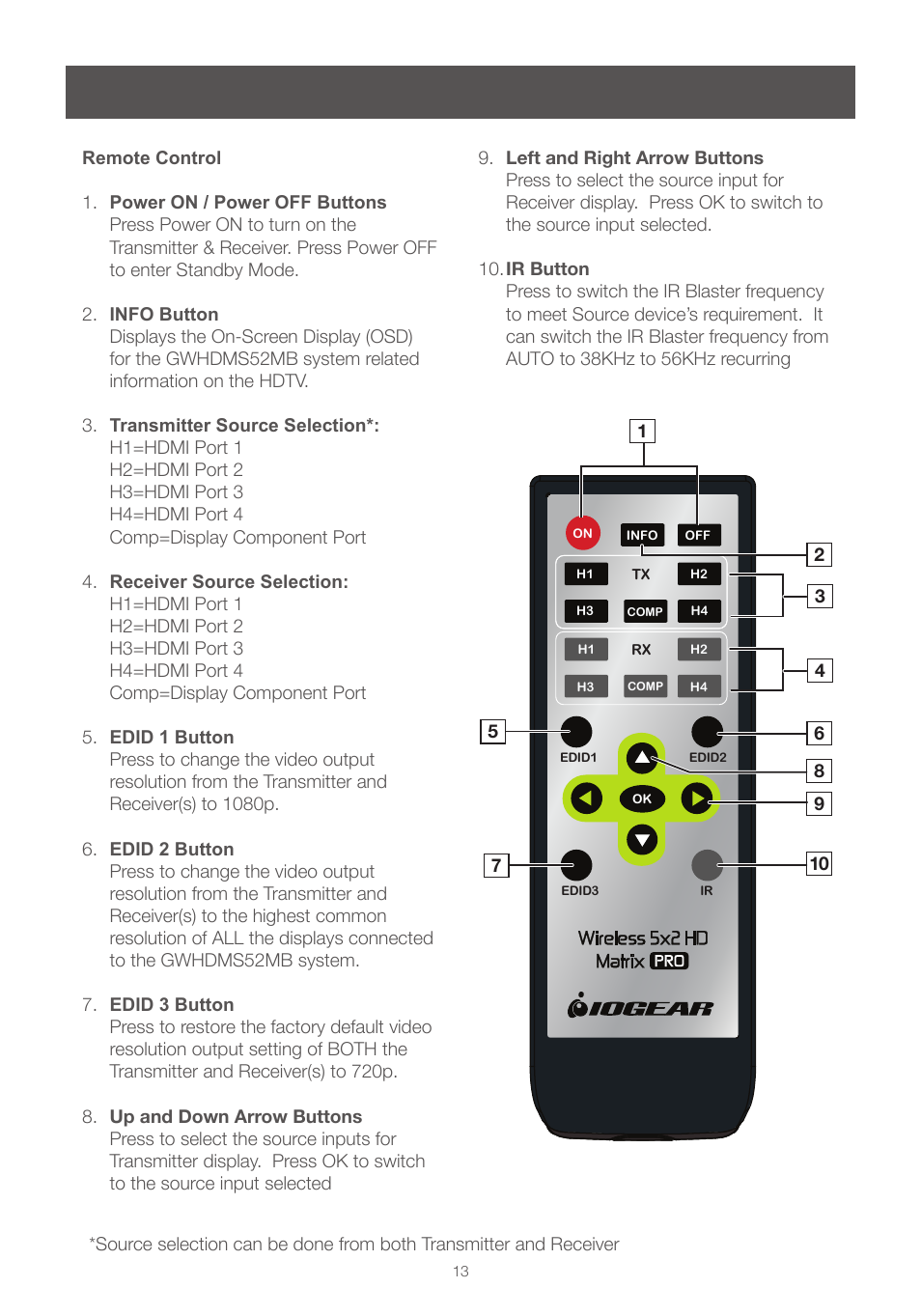 IOGear GWHDMS52MB User Manual | Page 13 / 32