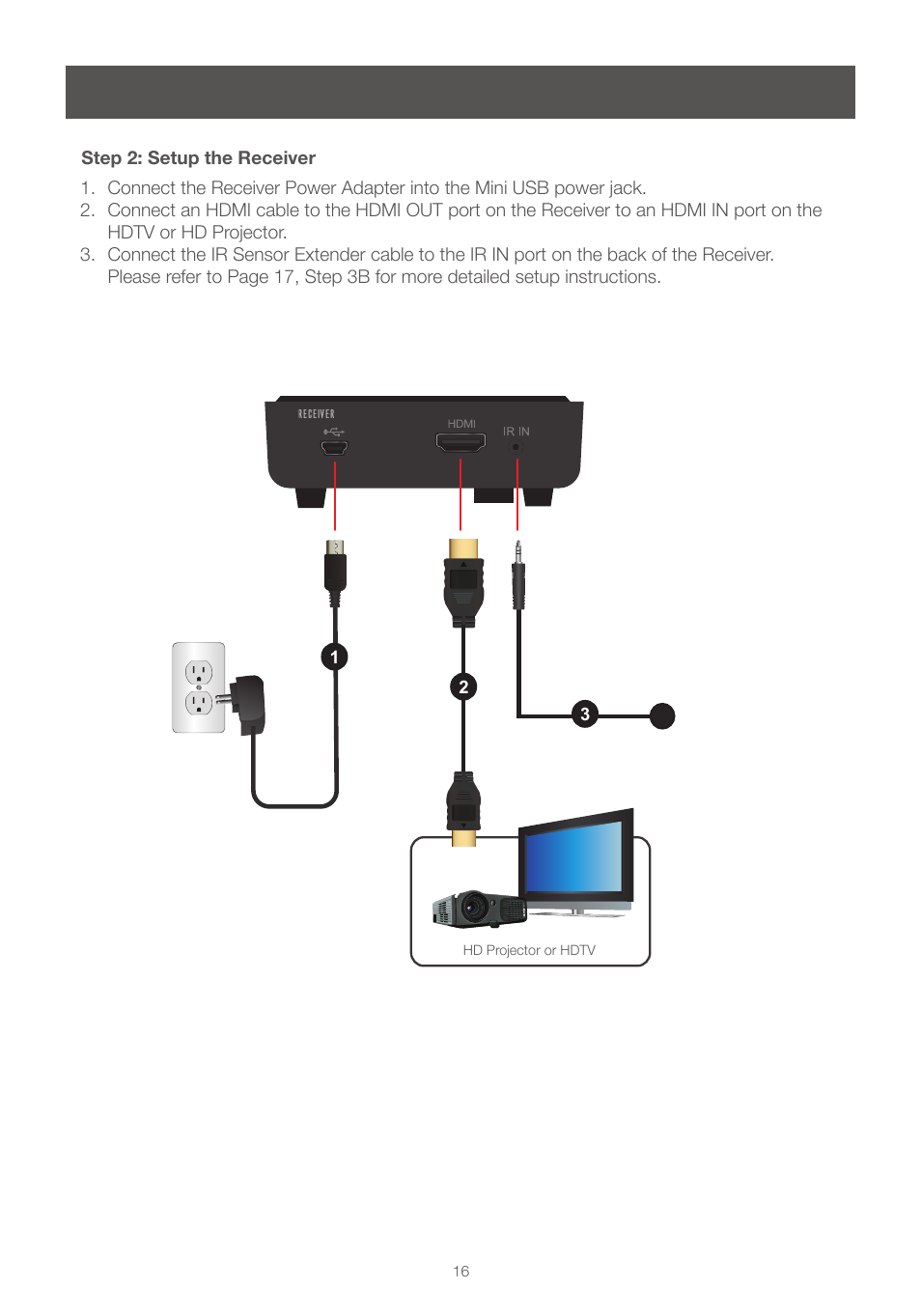 Step 2: setup the receiver | IOGear GWHDMS52MB User Manual | Page 16 / 32
