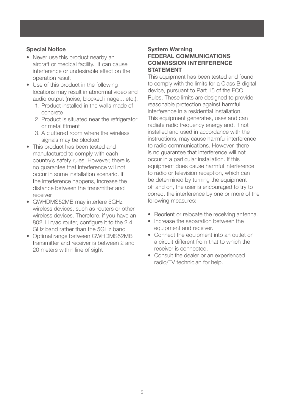 IOGear GWHDMS52MB User Manual | Page 5 / 32