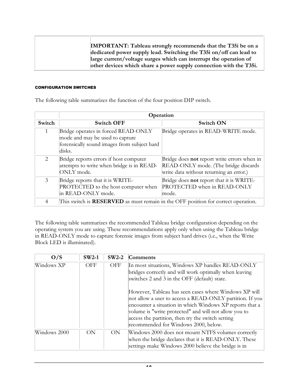 Forensic Computers Tableau T35i SATA/IDE Bridge User Manual | Page 11 / 15