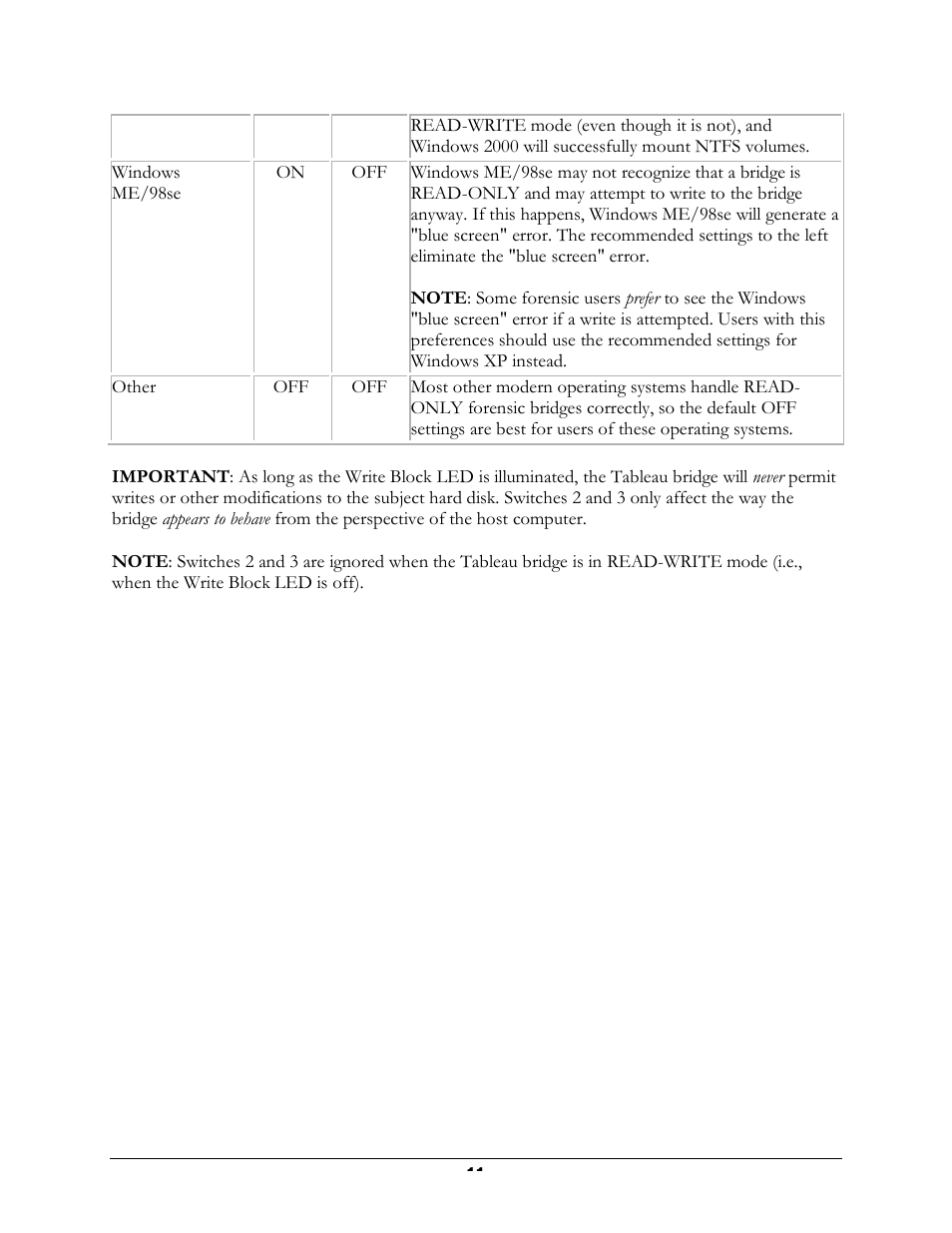 Forensic Computers Tableau T35i SATA/IDE Bridge User Manual | Page 12 / 15
