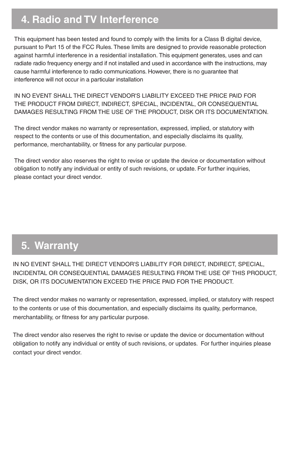 Radio and tv interference, Warranty | IOGear GWP511 Quick Start User Manual | Page 8 / 8