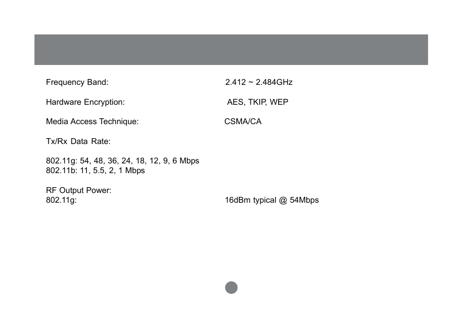 Specification | IOGear GWP514 User Manual | Page 43 / 49