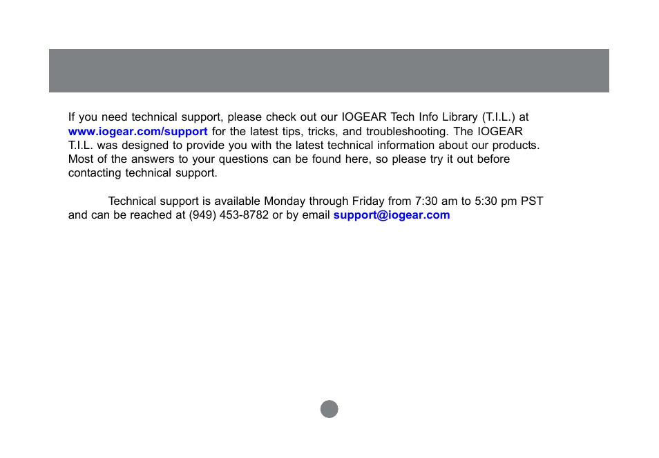 Technical support | IOGear GWP514 User Manual | Page 45 / 49