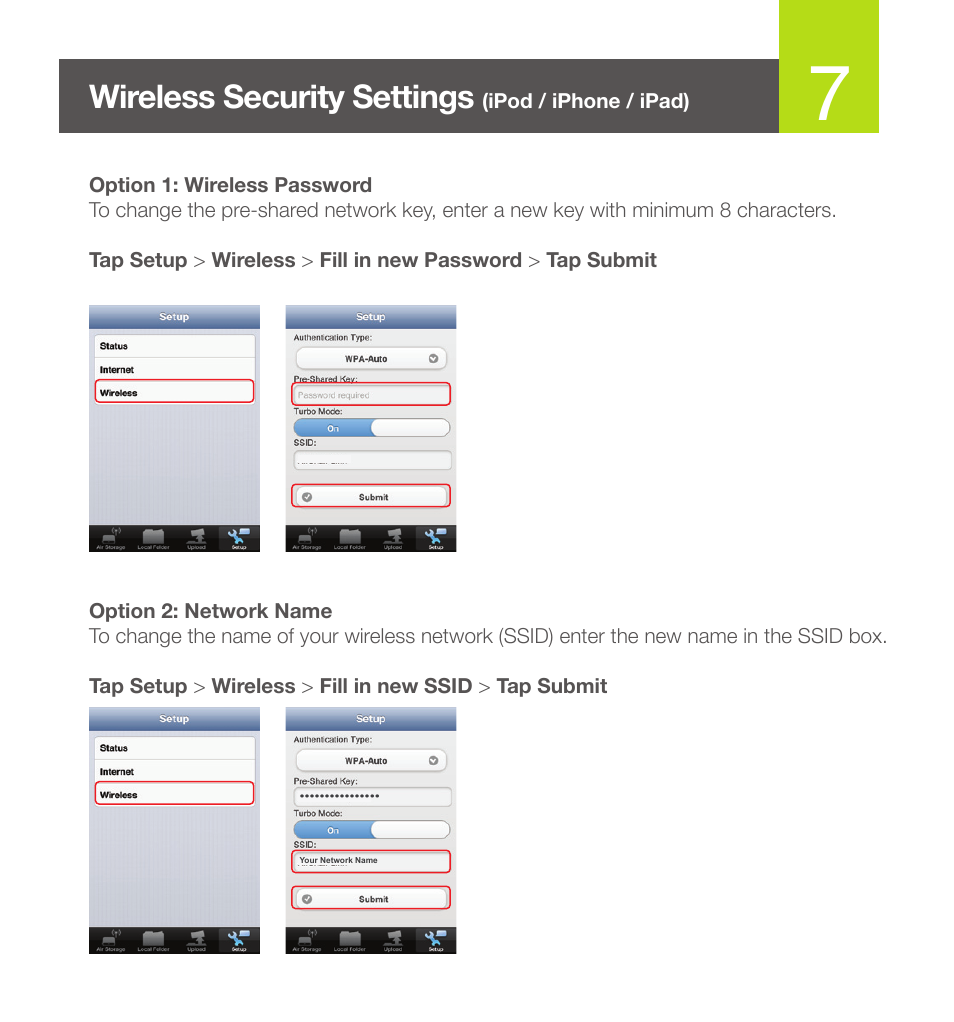 Wireless security settings | IOGear GWRH1 User Manual | Page 8 / 20