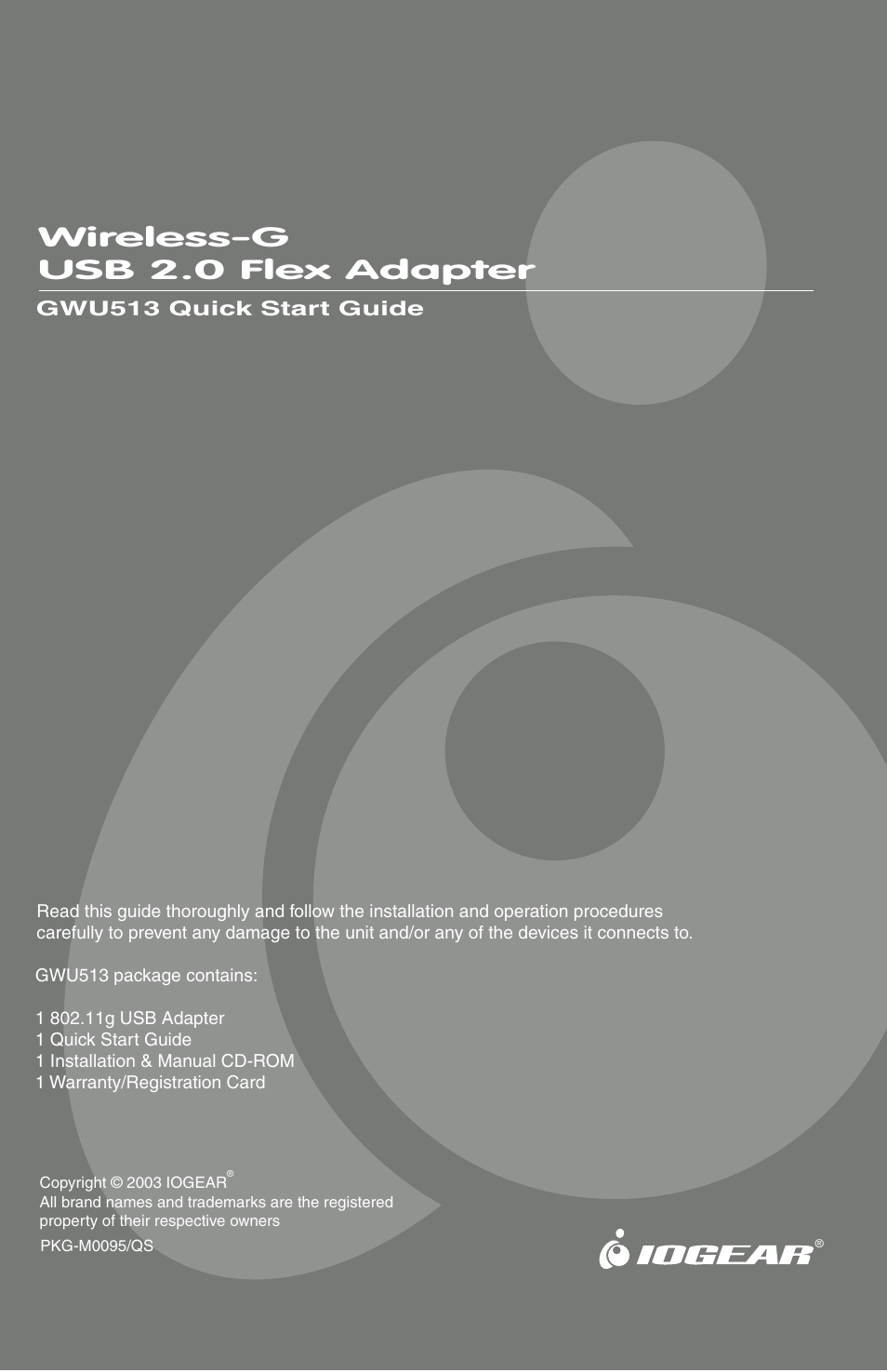 IOGear GWU513 Quick Start User Manual | 8 pages