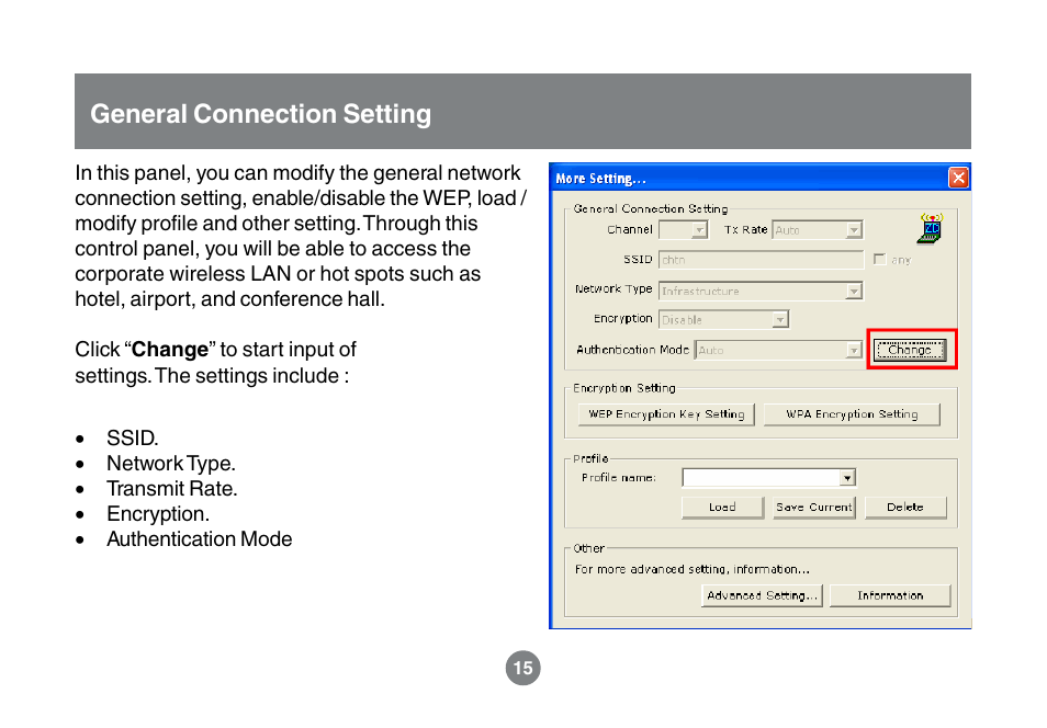 General connection setting | IOGear GWU523 User Manual | Page 18 / 44