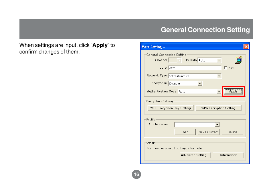 General connection setting | IOGear GWU523 User Manual | Page 19 / 44
