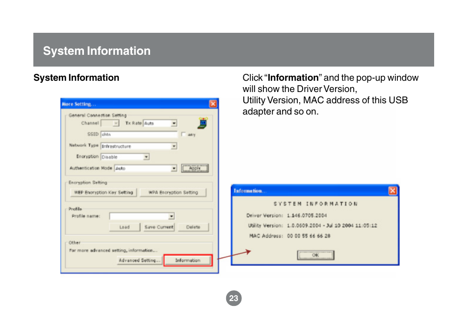 System information | IOGear GWU523 User Manual | Page 26 / 44