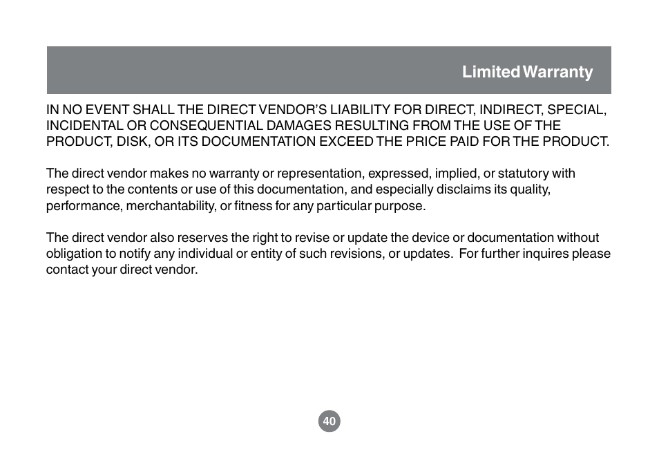 Limited warranty | IOGear GWU523 User Manual | Page 43 / 44