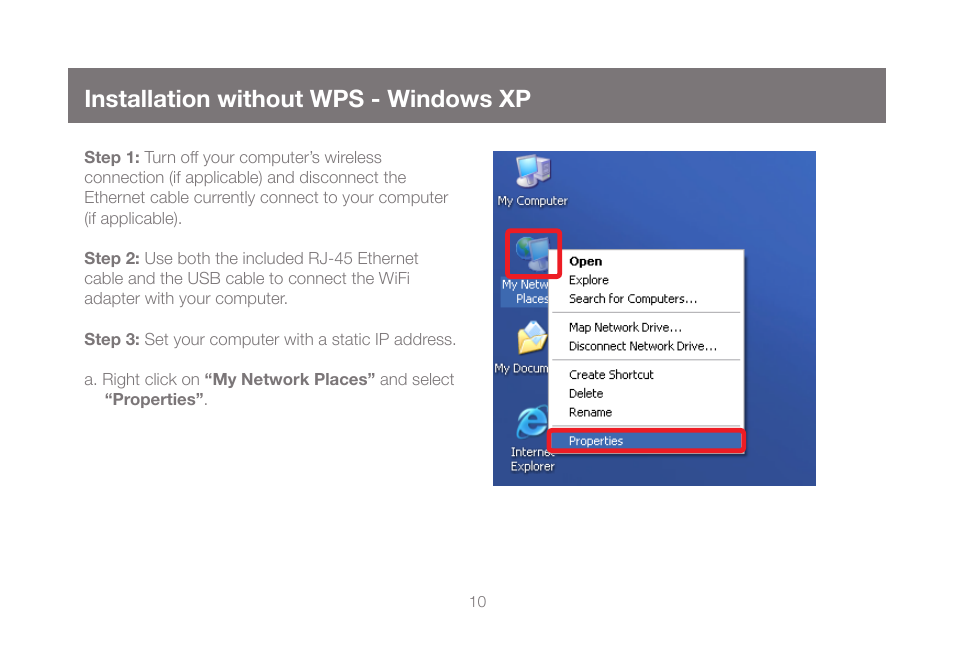 Installation without wps - windows xp | IOGear GWU627W6 User Manual | Page 10 / 52