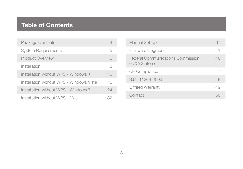 IOGear GWU627W6 User Manual | Page 3 / 52