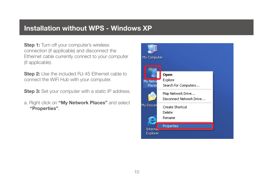 Installation without wps - windows xp | IOGear GWU647 User Manual | Page 10 / 52