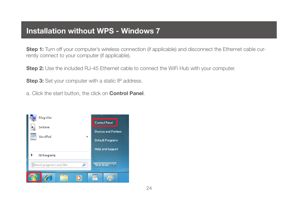 Installation without wps - windows 7 | IOGear GWU647 User Manual | Page 24 / 52