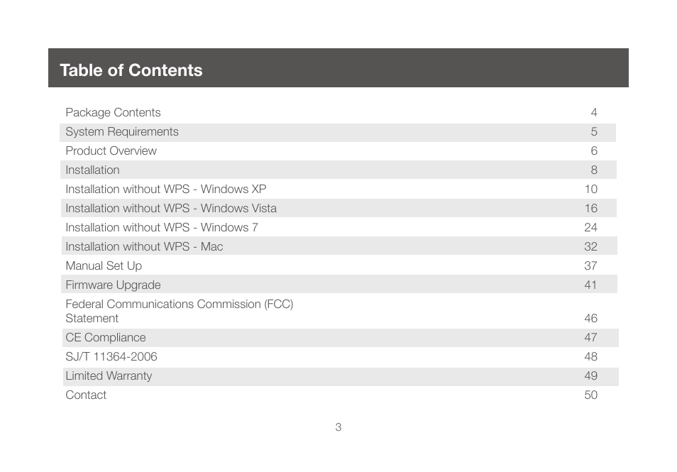IOGear GWU647 User Manual | Page 3 / 52