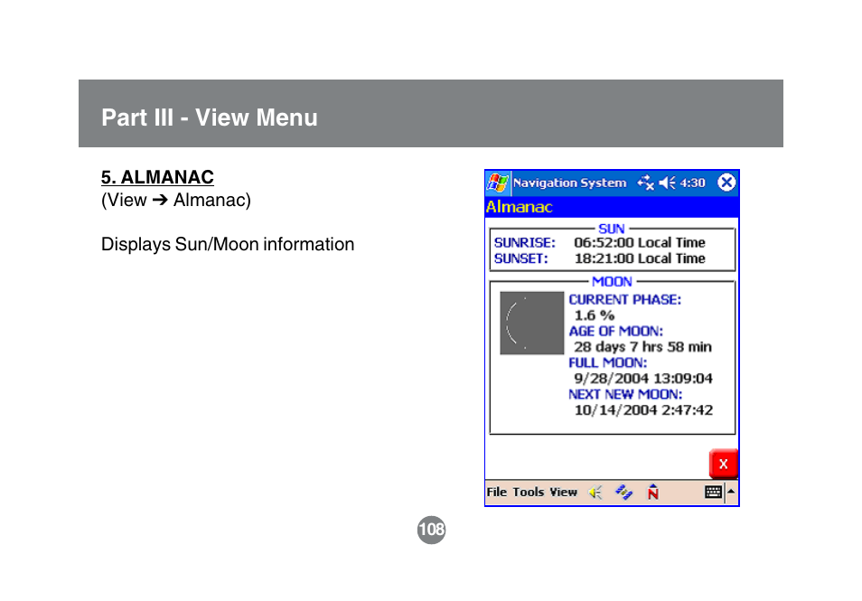 Part iii - view menu | IOGear GBGPS201 User Manual | Page 108 / 118