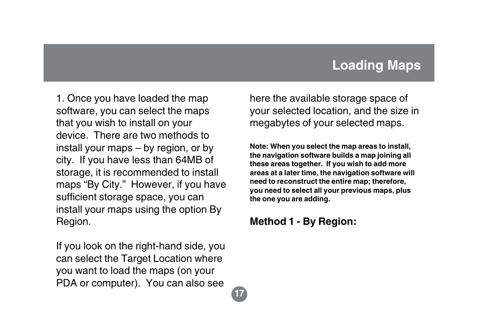 Loading maps | IOGear GBGPS201 User Manual | Page 17 / 118