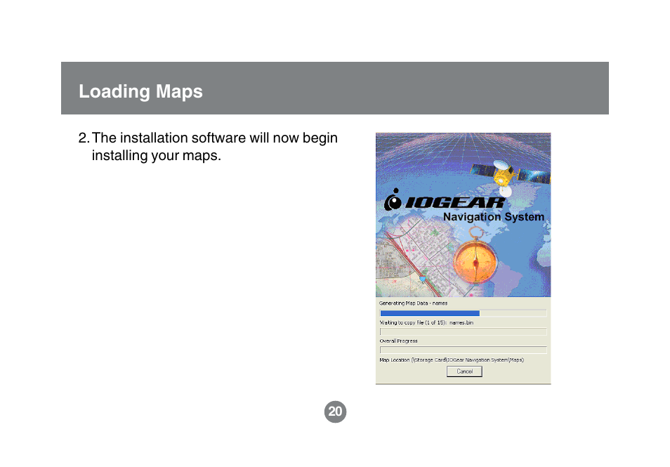 Loading maps | IOGear GBGPS201 User Manual | Page 20 / 118