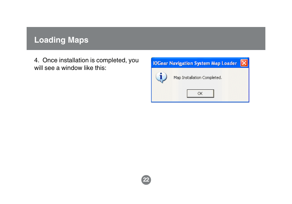 Loading maps | IOGear GBGPS201 User Manual | Page 22 / 118