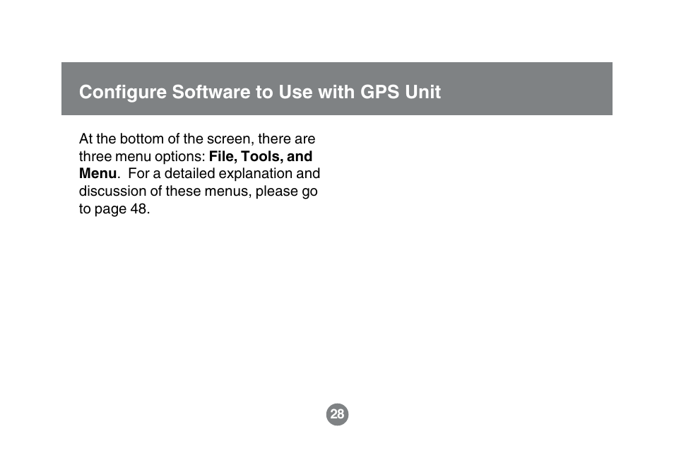 Configure software to use with gps unit | IOGear GBGPS201 User Manual | Page 28 / 118
