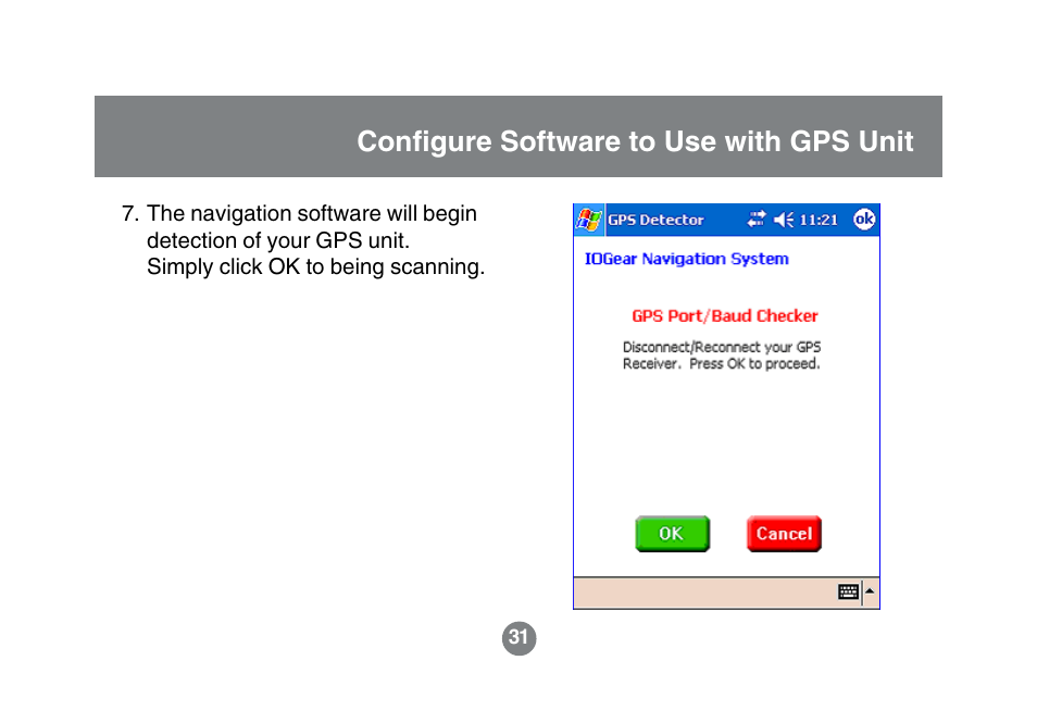 Configure software to use with gps unit | IOGear GBGPS201 User Manual | Page 31 / 118