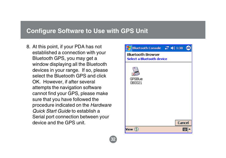 Configure software to use with gps unit | IOGear GBGPS201 User Manual | Page 32 / 118