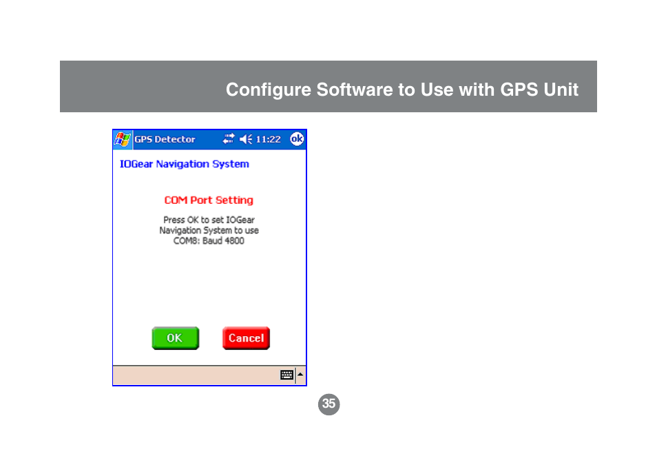 Configure software to use with gps unit | IOGear GBGPS201 User Manual | Page 35 / 118