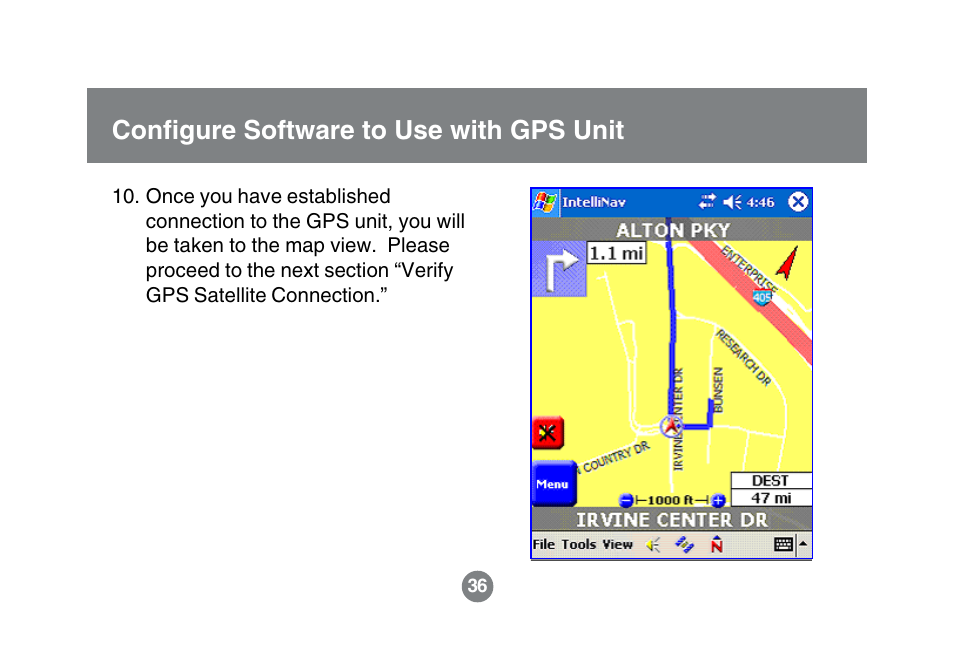 Configure software to use with gps unit | IOGear GBGPS201 User Manual | Page 36 / 118