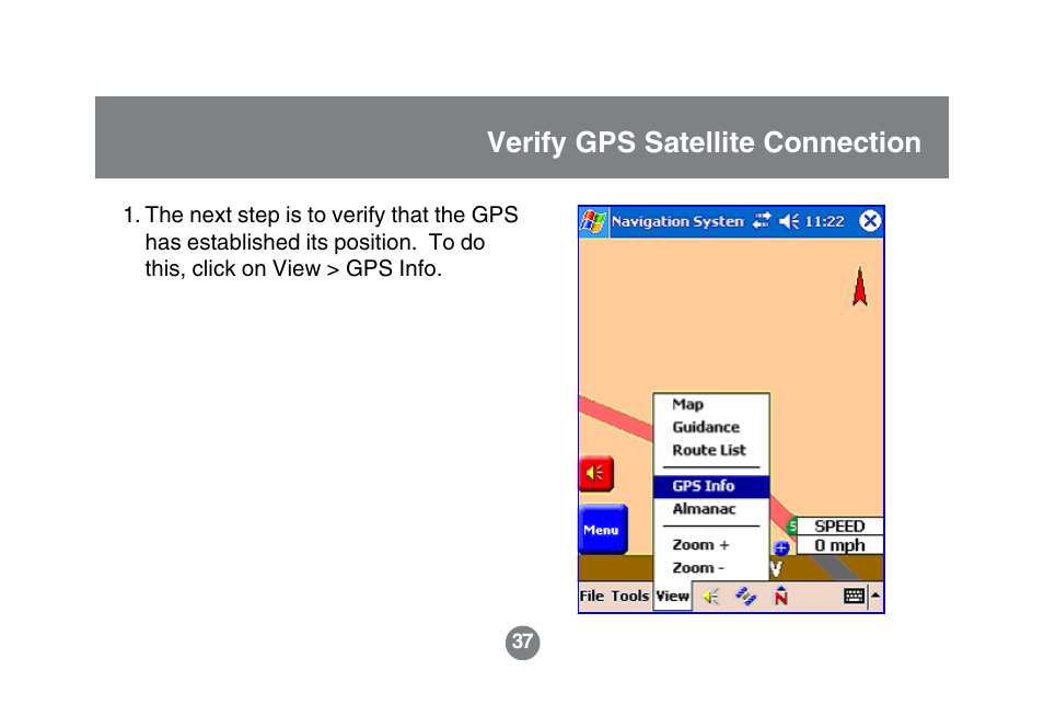 Verify gps satellite connection | IOGear GBGPS201 User Manual | Page 37 / 118