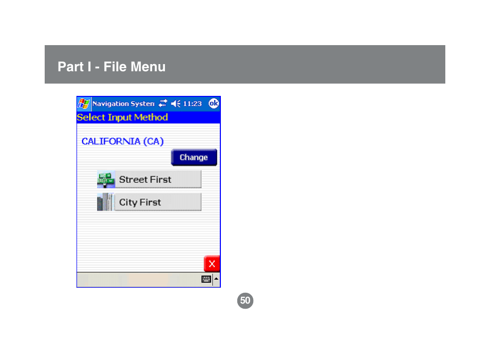 Part i - file menu | IOGear GBGPS201 User Manual | Page 50 / 118