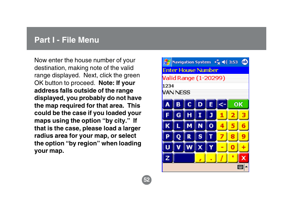 Part i - file menu | IOGear GBGPS201 User Manual | Page 52 / 118