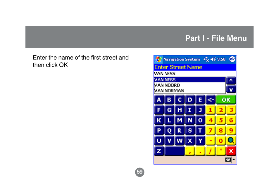 Part i - file menu | IOGear GBGPS201 User Manual | Page 59 / 118