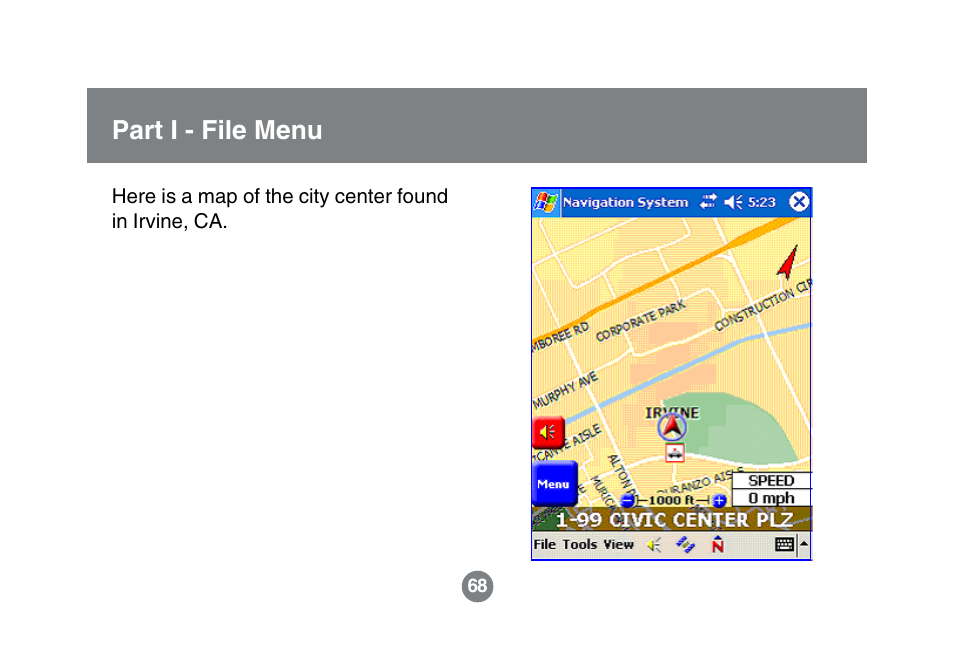 Part i - file menu | IOGear GBGPS201 User Manual | Page 68 / 118