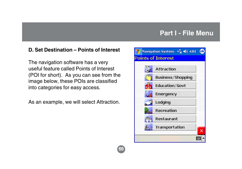 Part i - file menu | IOGear GBGPS201 User Manual | Page 69 / 118