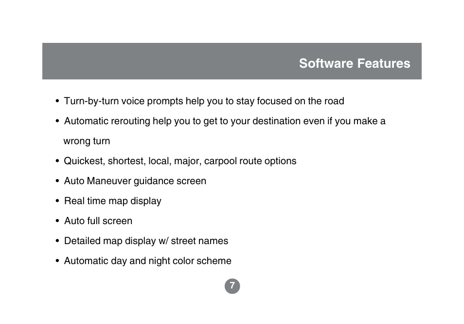 Software features | IOGear GBGPS201 User Manual | Page 7 / 118