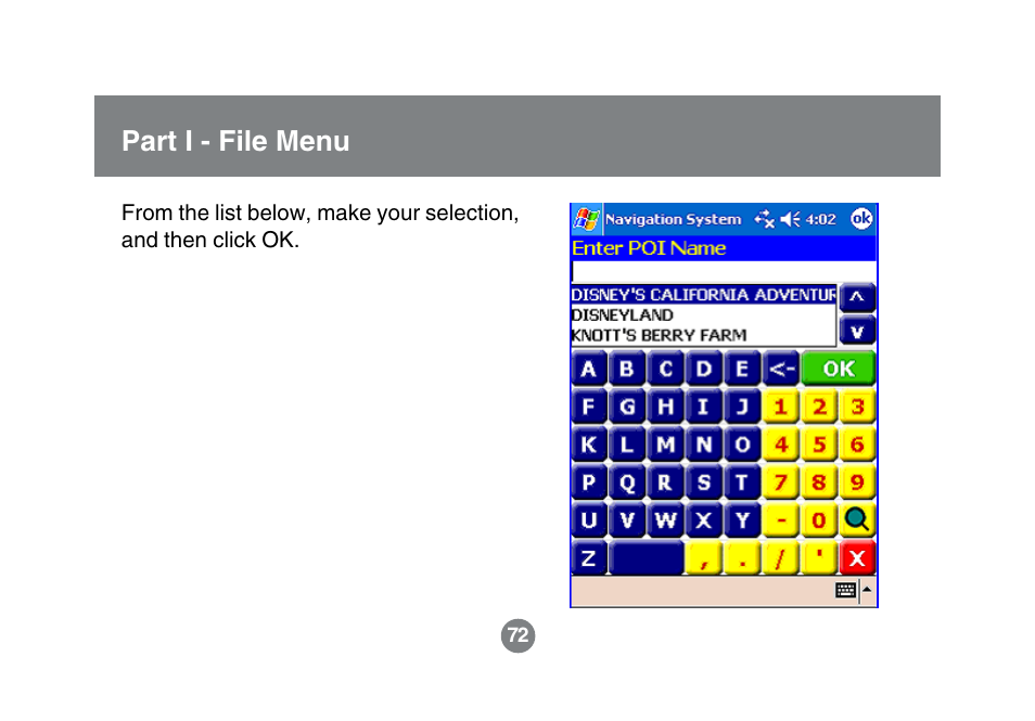 Part i - file menu | IOGear GBGPS201 User Manual | Page 72 / 118