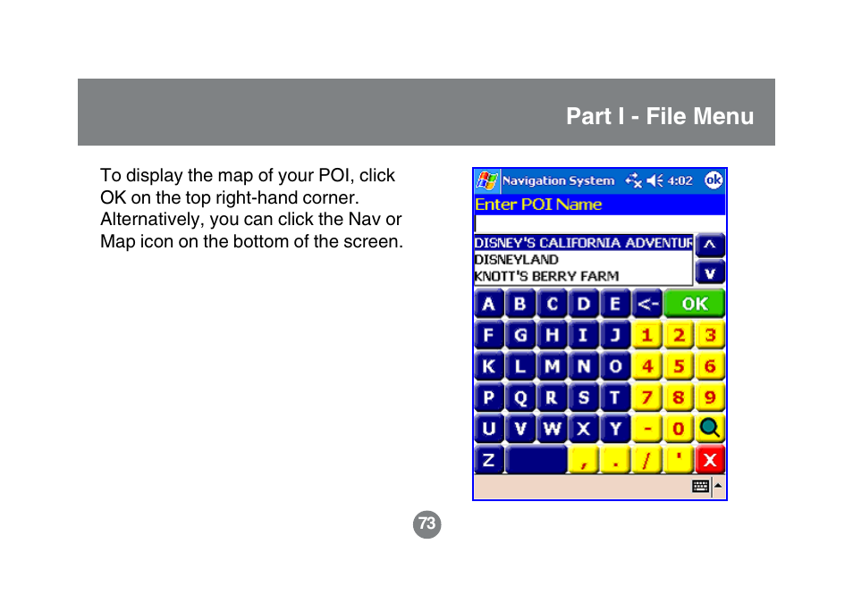 Part i - file menu | IOGear GBGPS201 User Manual | Page 73 / 118