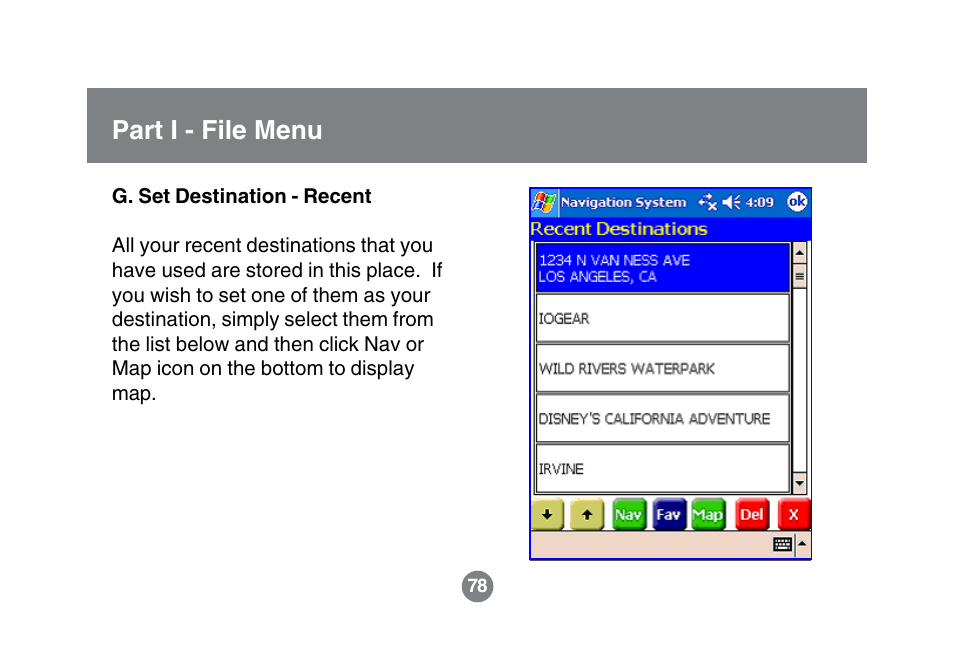Part i - file menu | IOGear GBGPS201 User Manual | Page 78 / 118