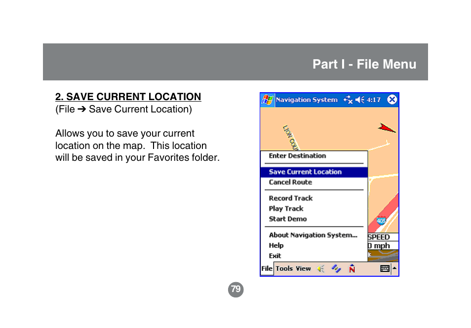 Part i - file menu | IOGear GBGPS201 User Manual | Page 79 / 118
