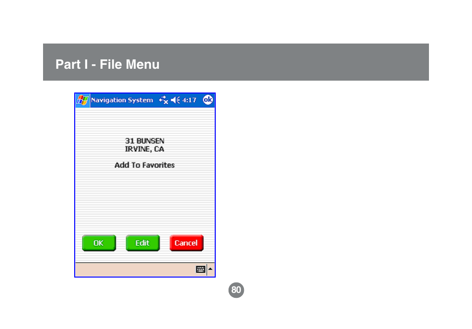 Part i - file menu | IOGear GBGPS201 User Manual | Page 80 / 118
